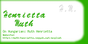 henrietta muth business card